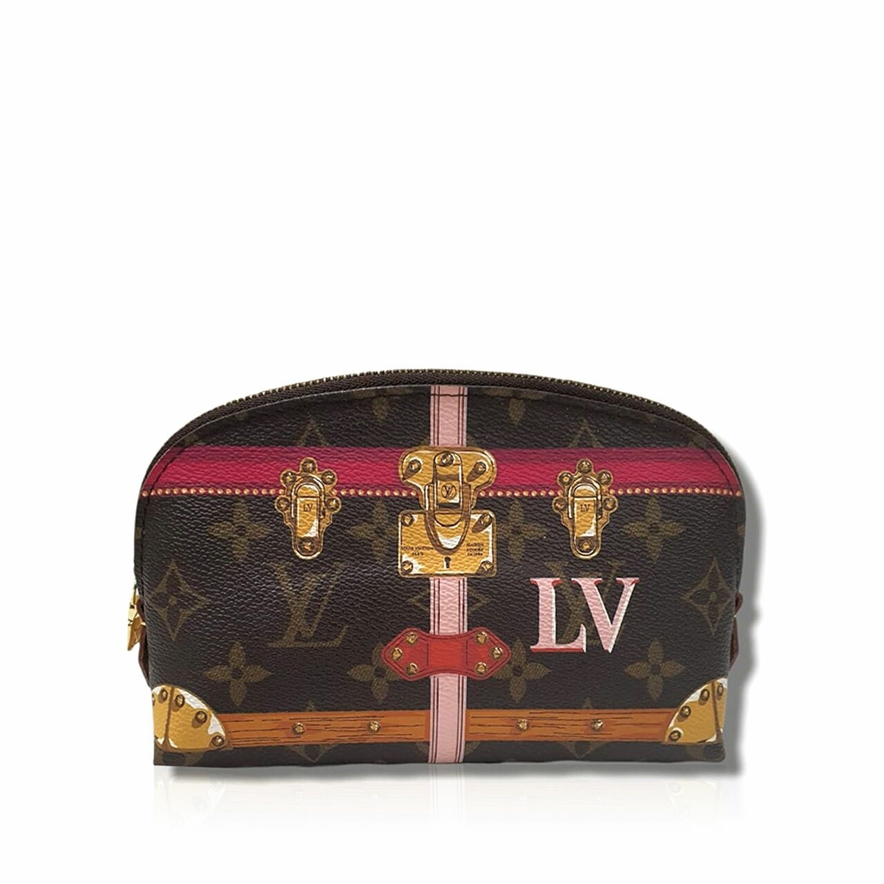 Louis Vuitton Monogram Summer Trunks Cosmetic Pouch PM 