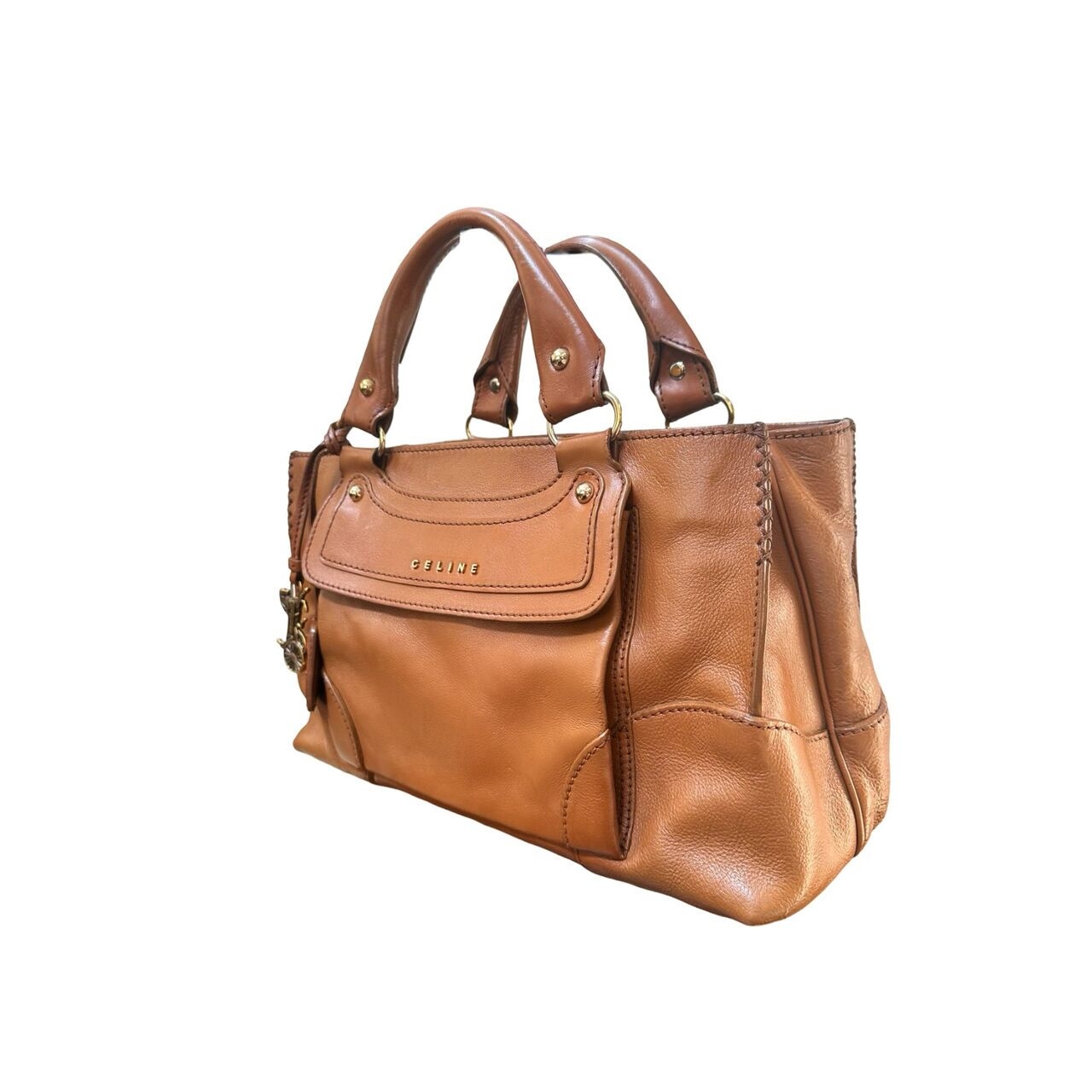 Celine Brown Leather Boogie Handbag