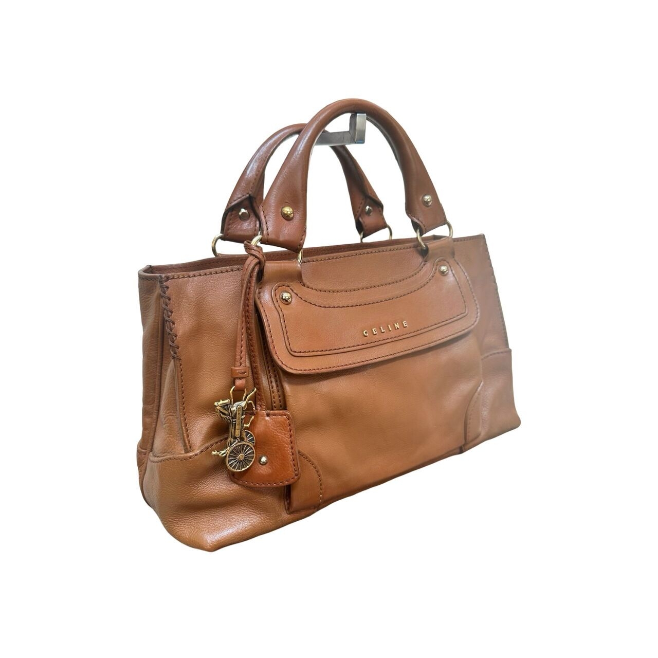 Celine Brown Leather Boogie Handbag