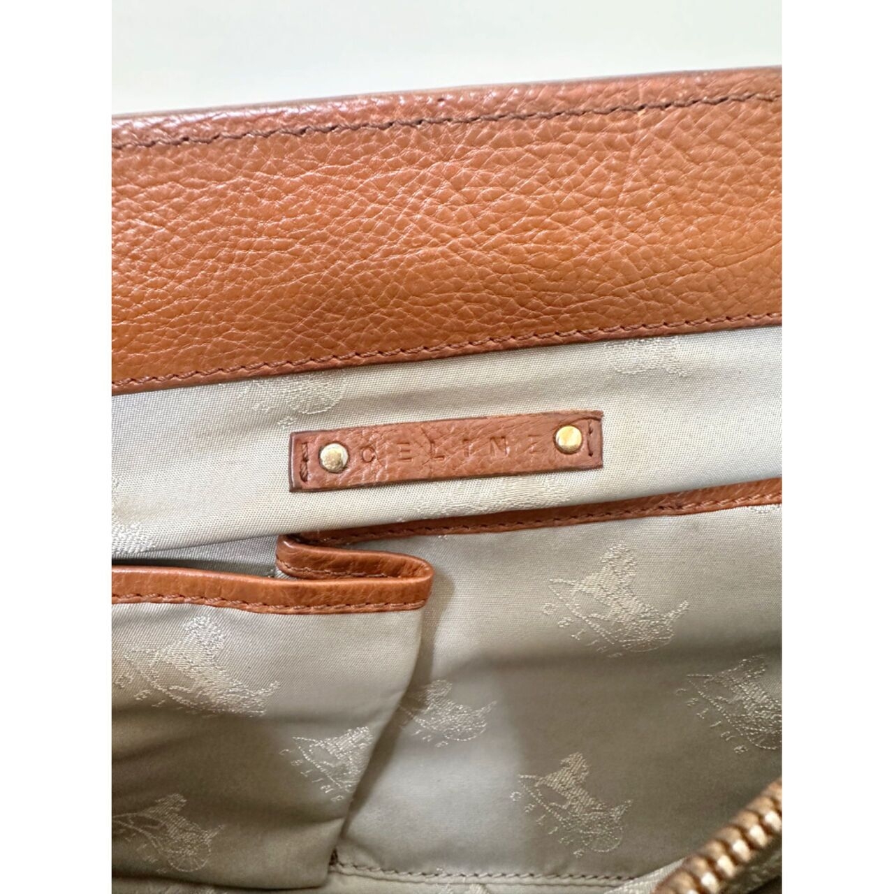 Celine Brown Leather Boogie Handbag