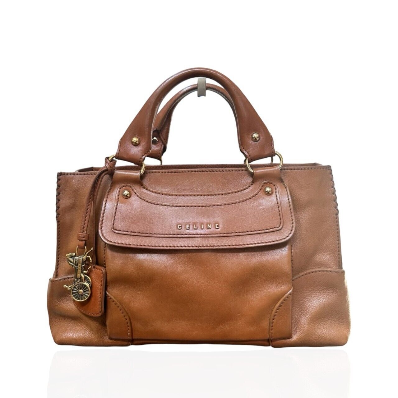 Celine Brown Leather Boogie Handbag