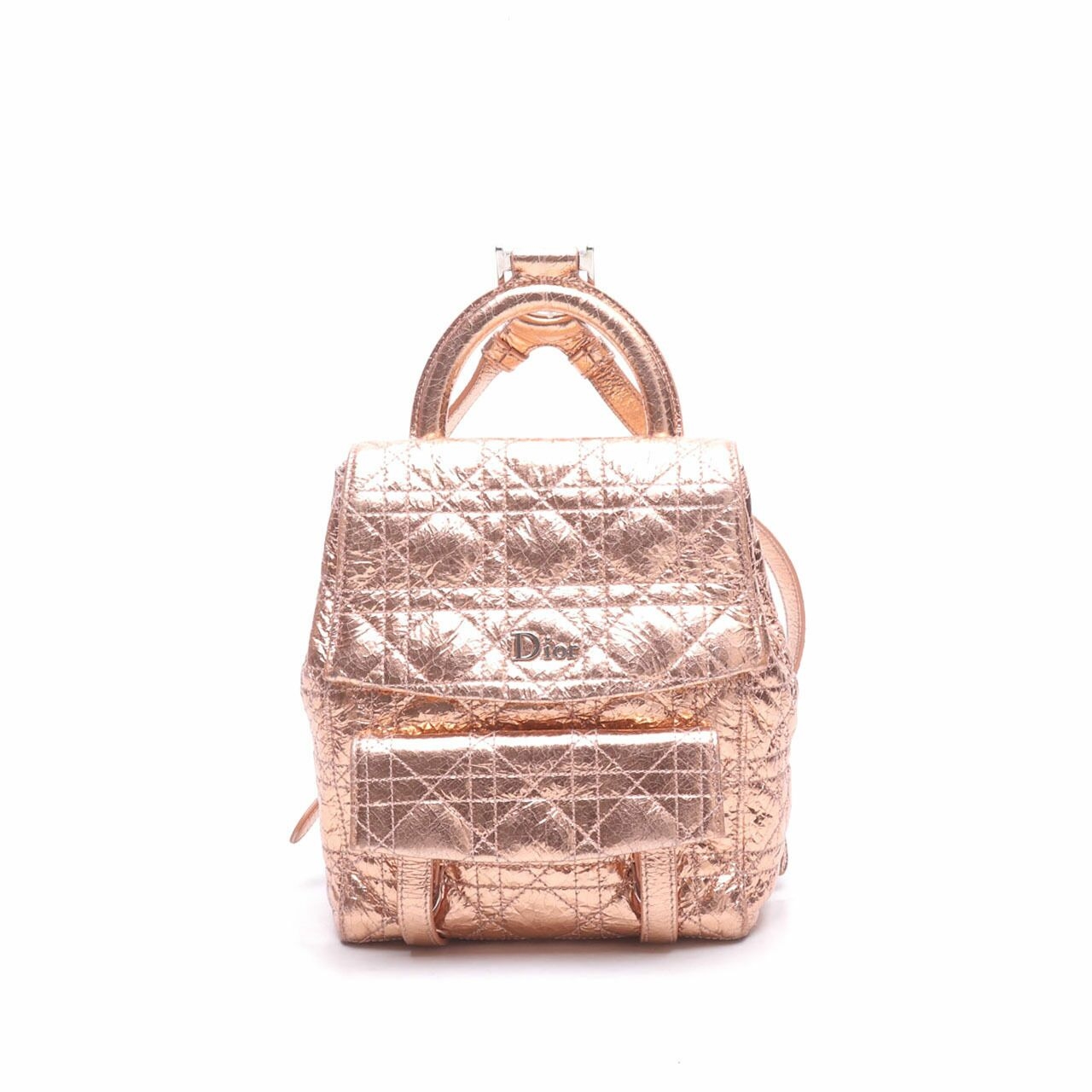 Christian Dior Stardust Metallic Rose Gold Leather Backpack