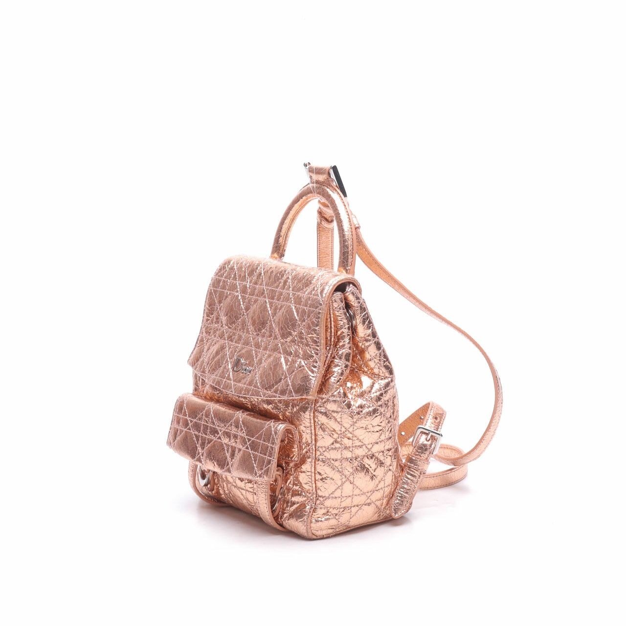 Christian Dior Stardust Metallic Rose Gold Leather Backpack