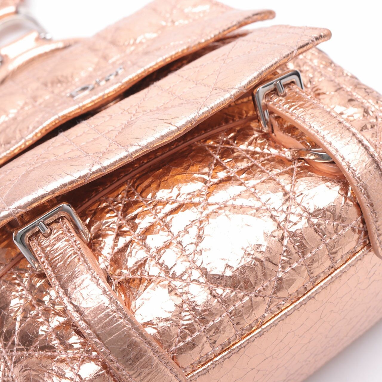 Christian Dior Stardust Metallic Rose Gold Leather Backpack