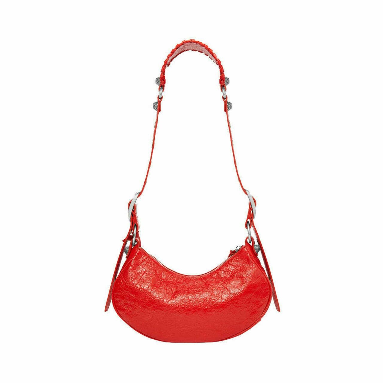 Balenciaga Le Cagole XS Shoulder Bag Arena Lambskin Tomato Red Shw