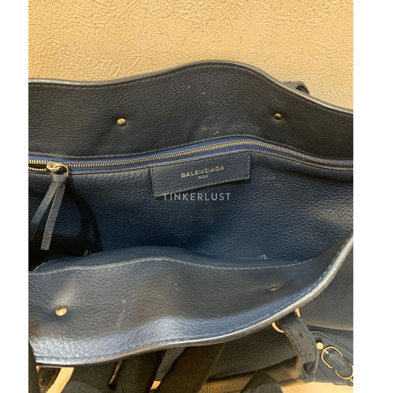 Balenciaga Papier B4 Zip Tote in Dark Navy SHW 2018 Tote Bag