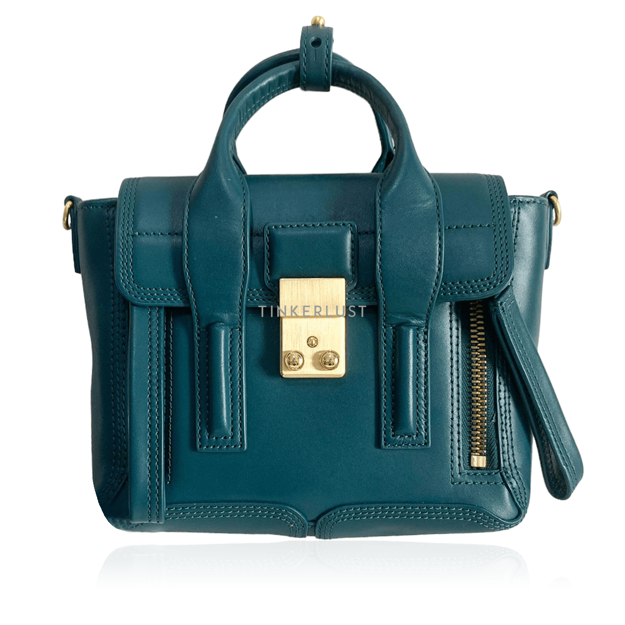 3.1 Phillip Lim Mini Pashli in Forest Green Calfskin GHW Satchel