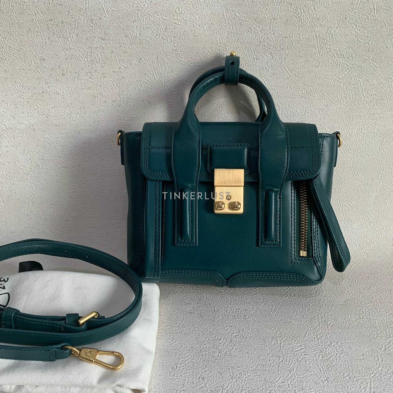 3.1 Phillip Lim Mini Pashli in Forest Green Calfskin GHW Satchel