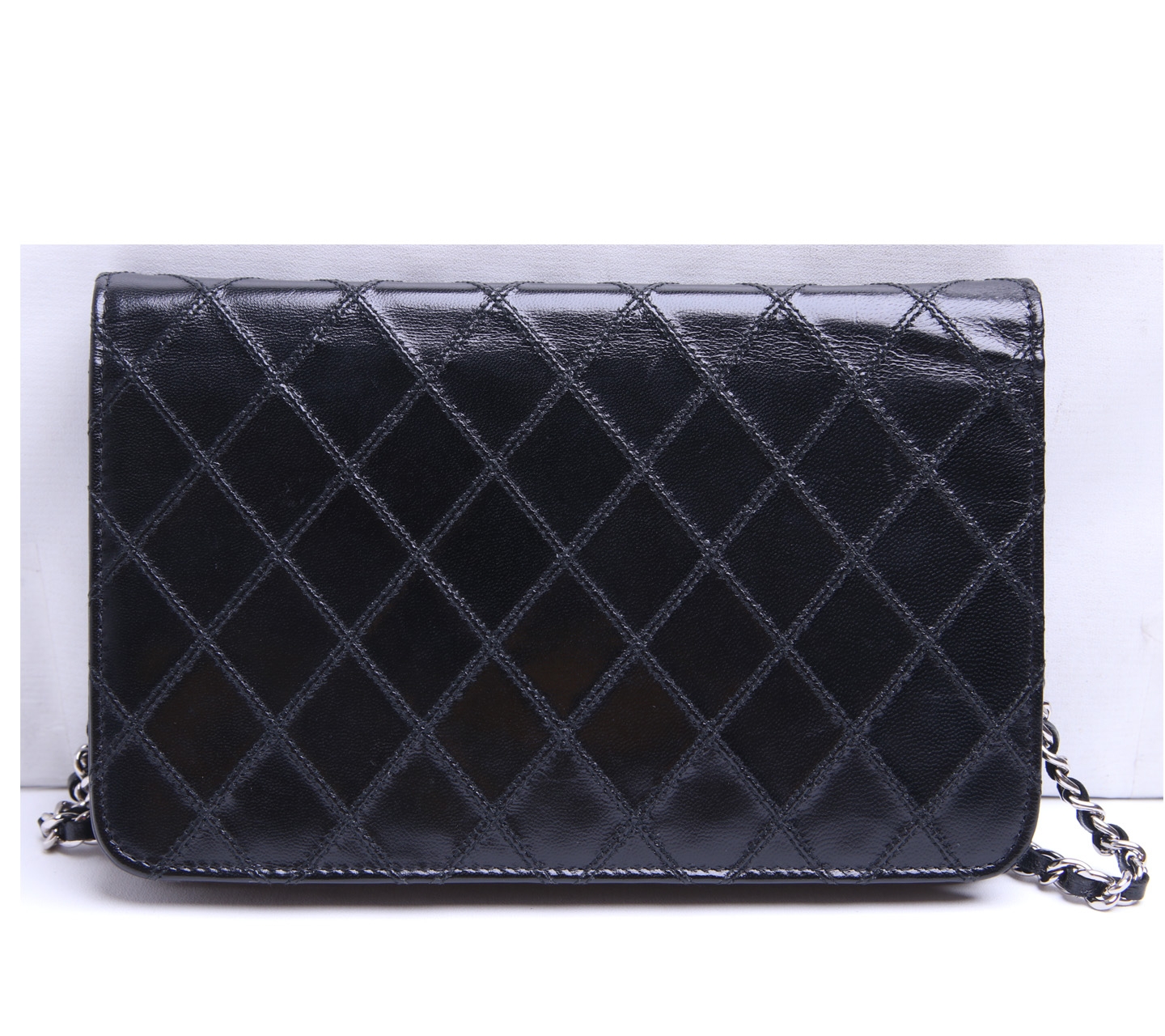 Chanel Black Mini Quilted Wallet Clutch