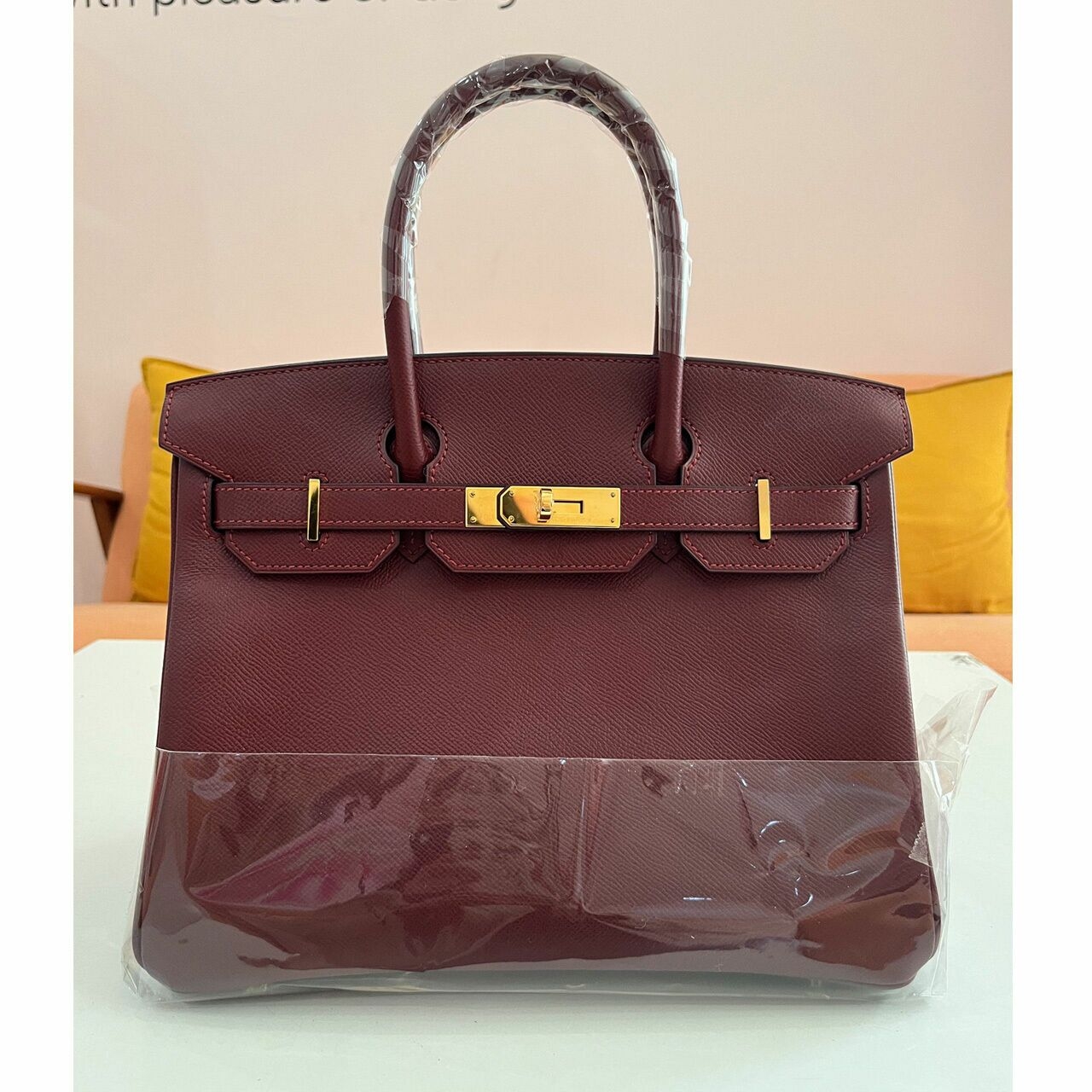 Hermes Birkin 30 Rouge H Epsom GHW Stamp T Handbag