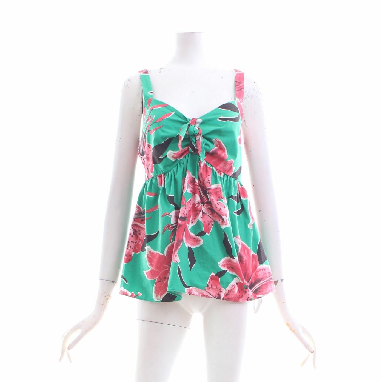 Zara Green Floral Sleeveless