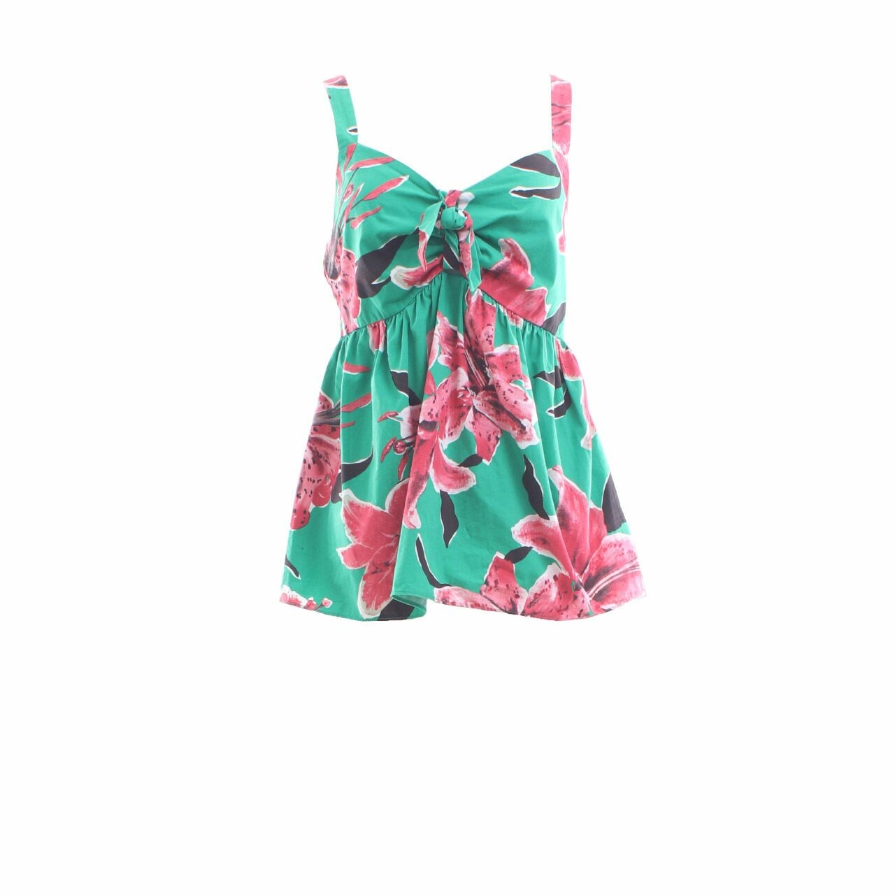 Zara Green Floral Sleeveless