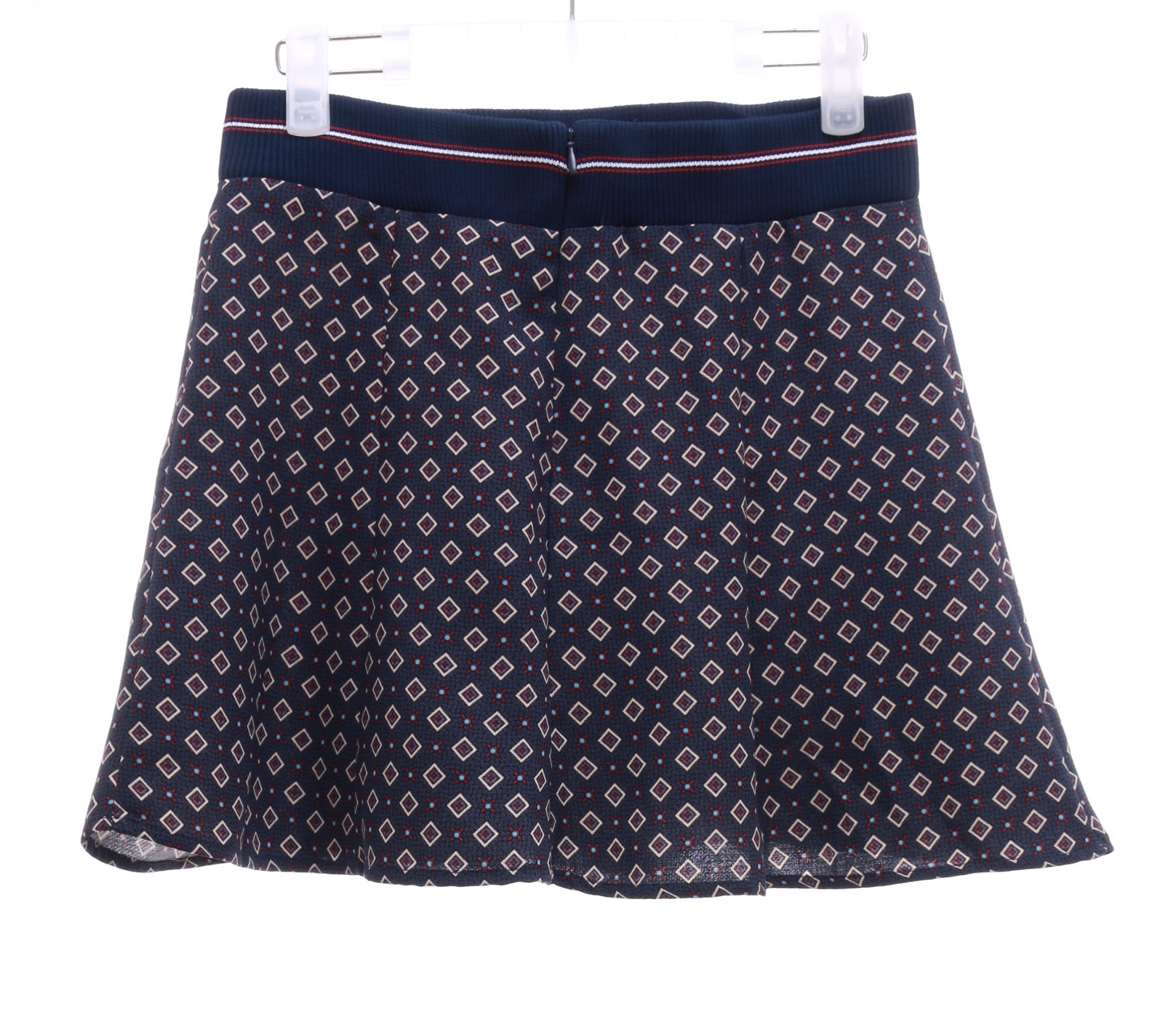 Zara Navy Pattern Mini Skirt