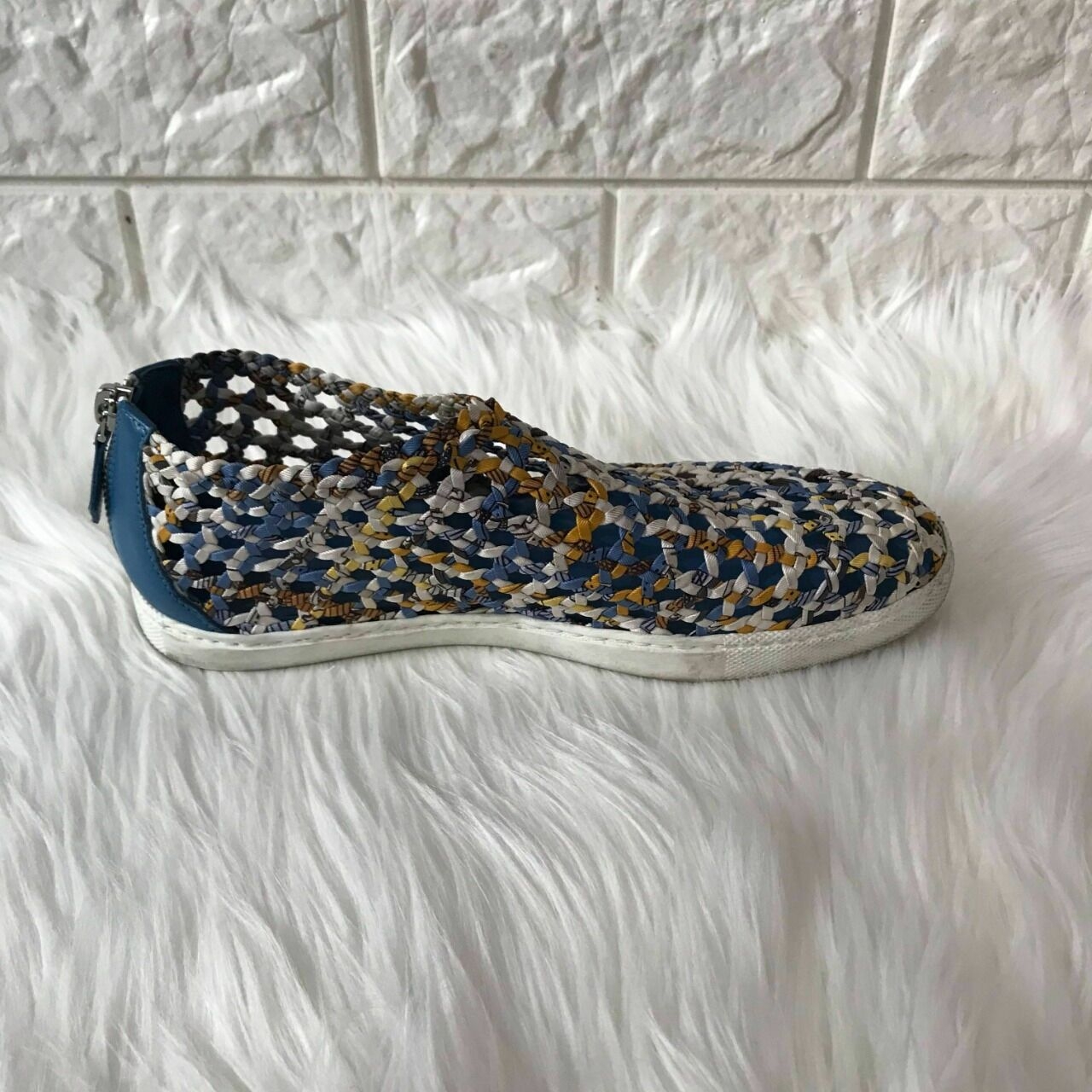 Hermes Multicolor Woven Fabric Oxygene Sneakers