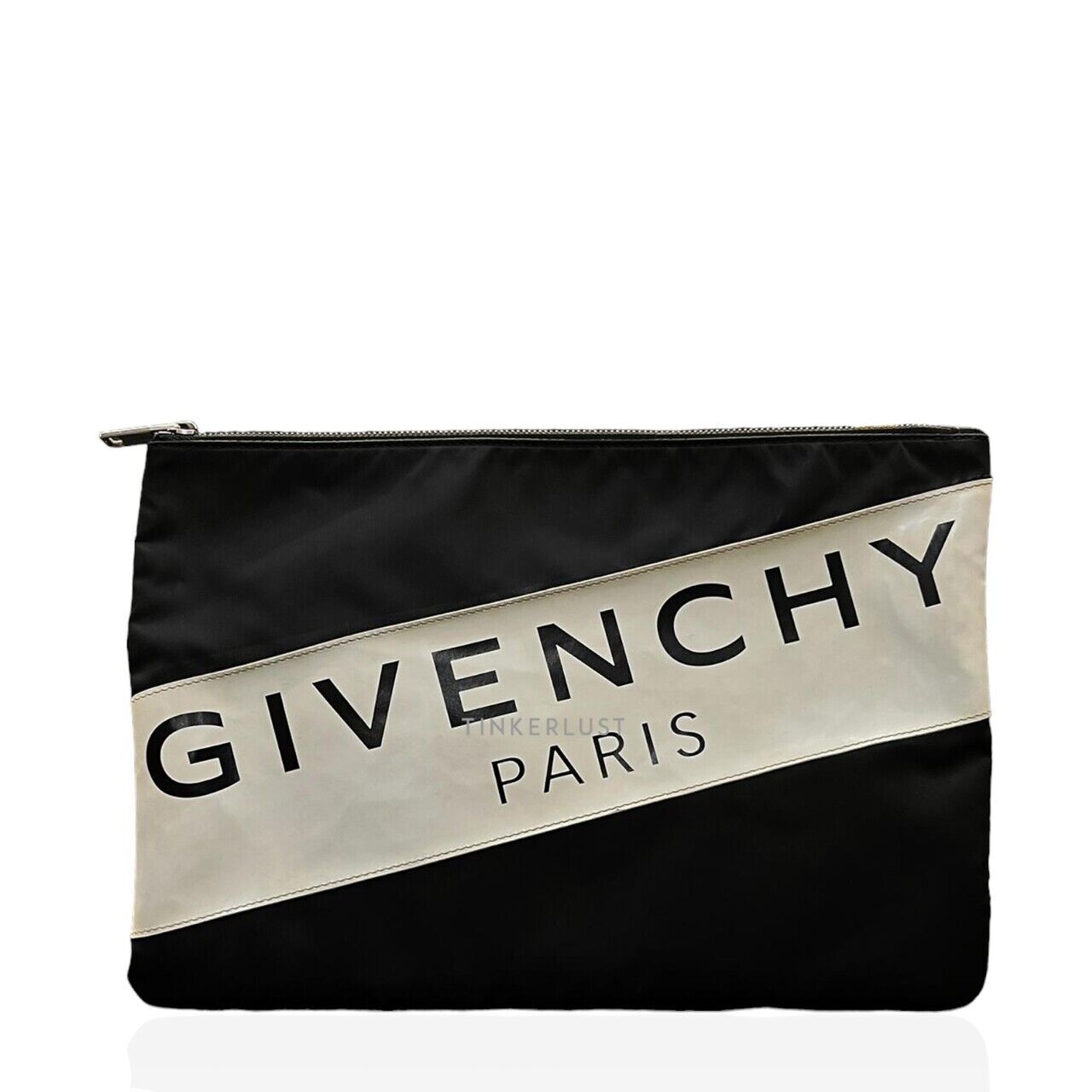 Givenchy Nylon Logo Black Clutch