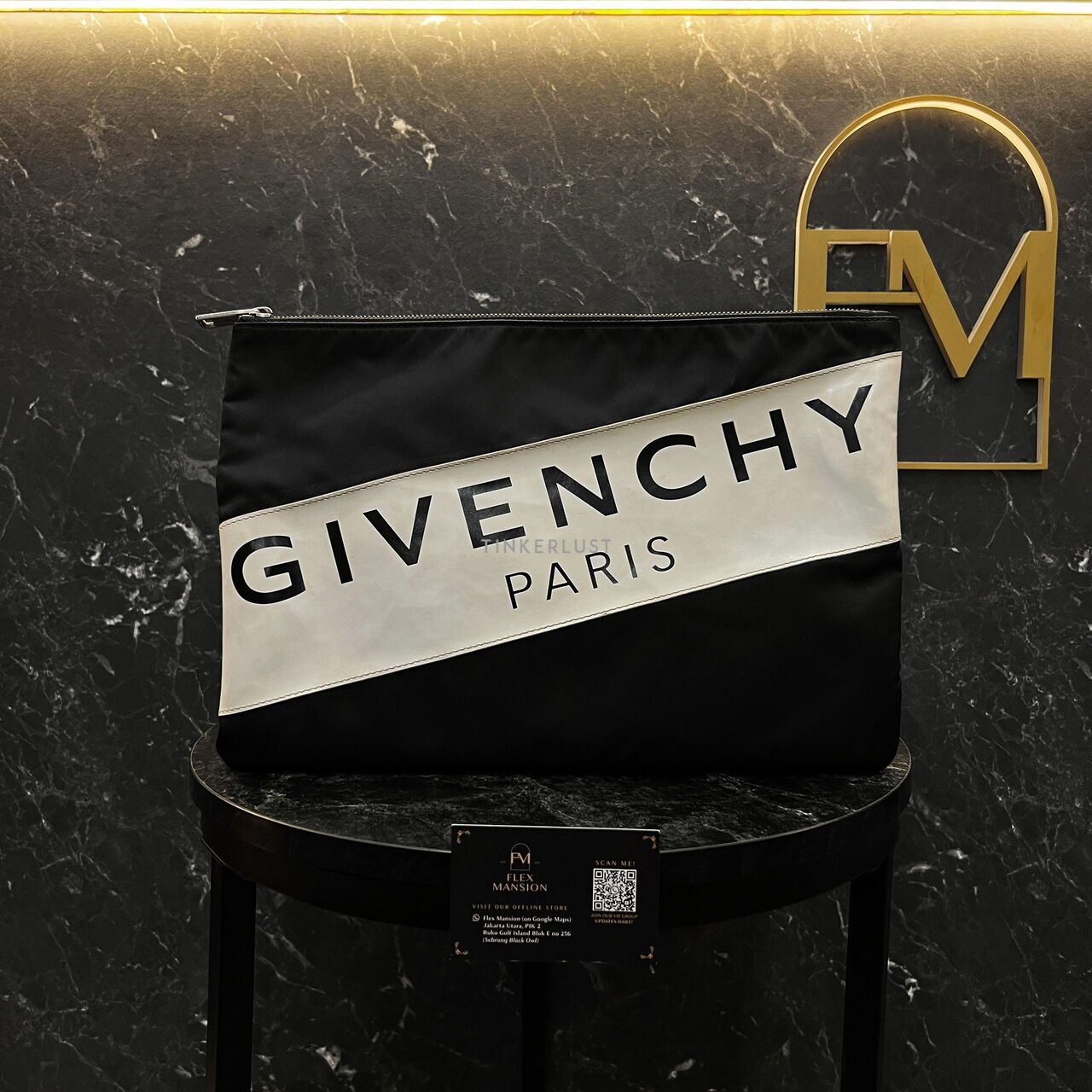 Givenchy Nylon Logo Black Clutch