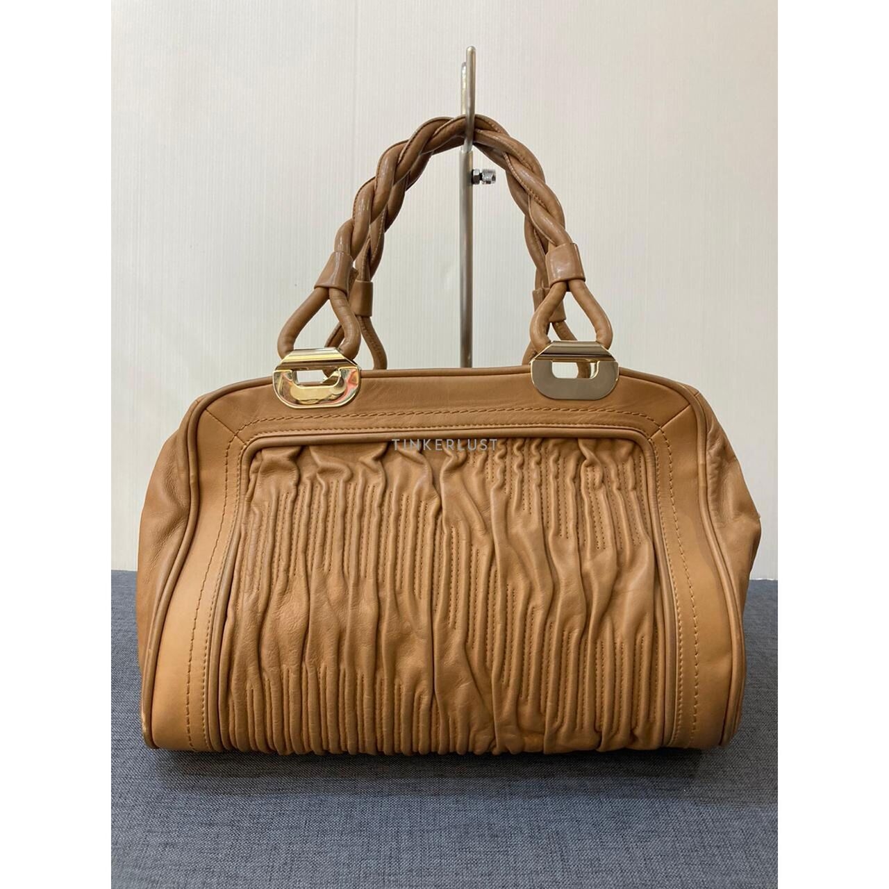 Bally Boston Camel Handbag