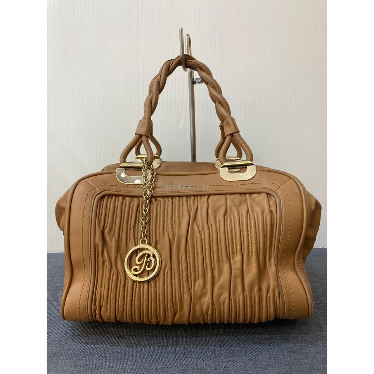 Bally Boston Camel Handbag