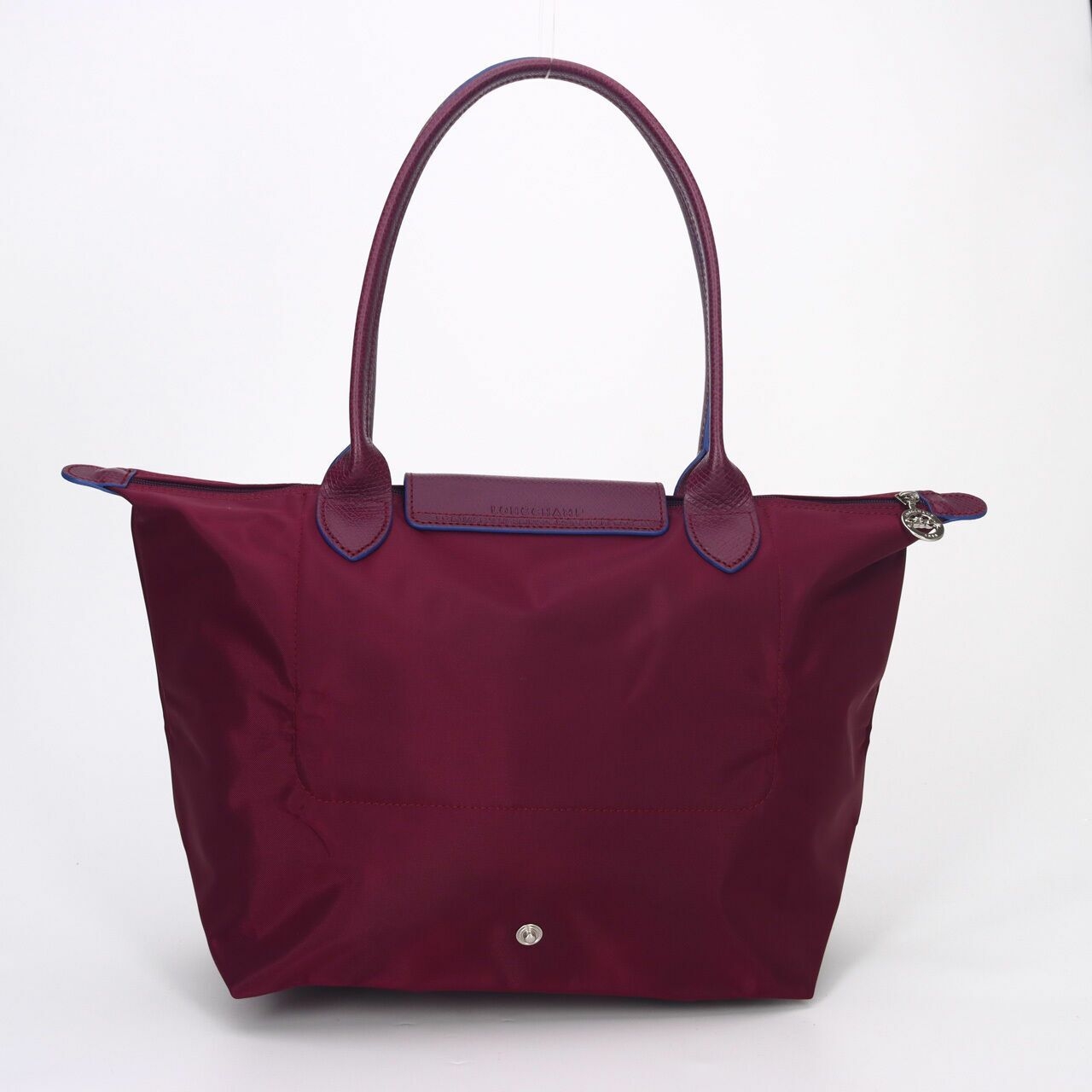 Longchamp Le Pliage Small Long Handle Prune Dark Purple Shoulder Bag