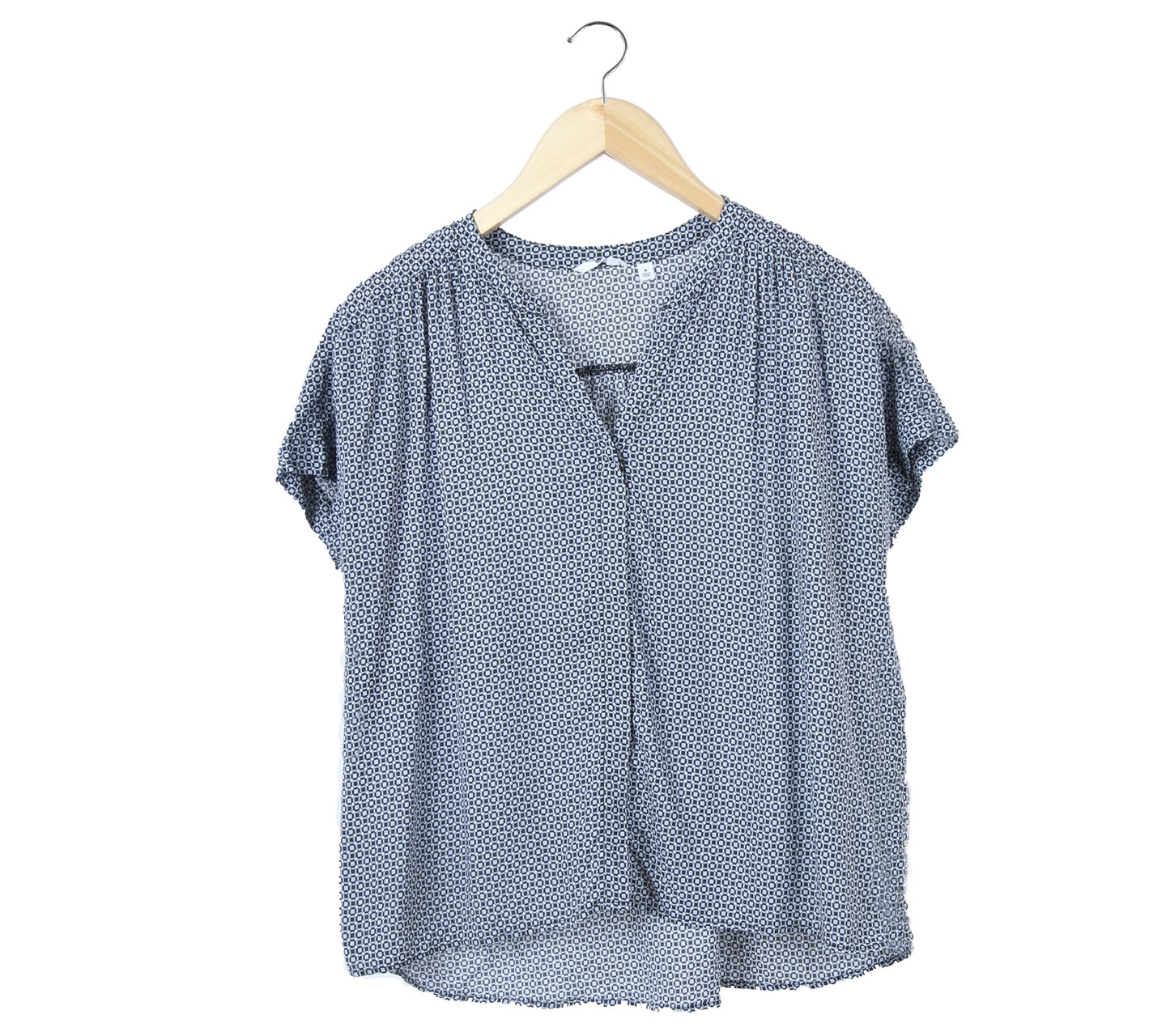 UNIQLO Dark Blue Patterned Blouse