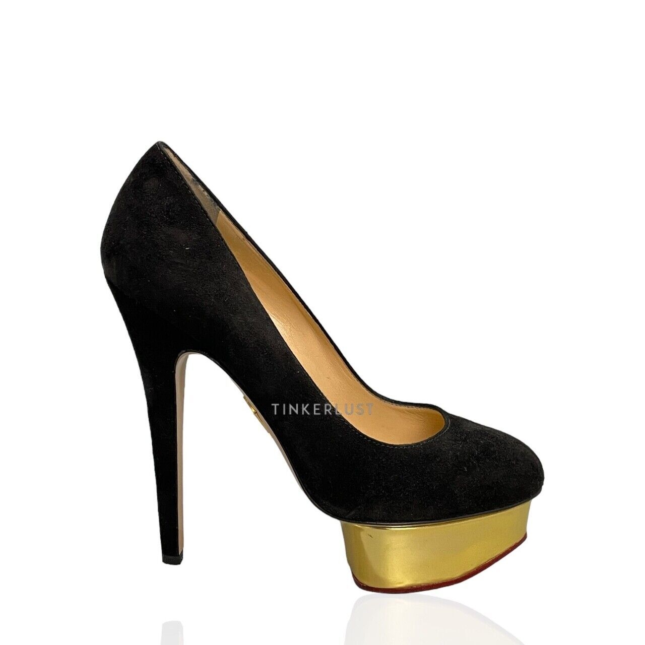 Charlotte Olympia Dolly Suede Black Pumps Heels