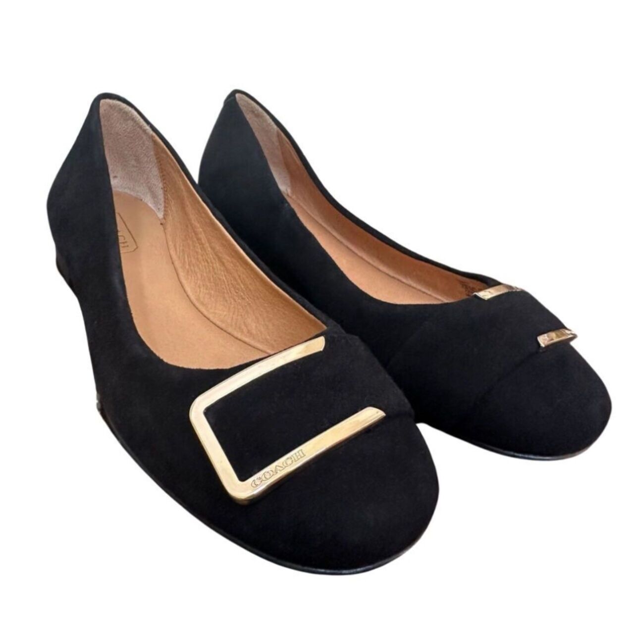 Coach Black Flats