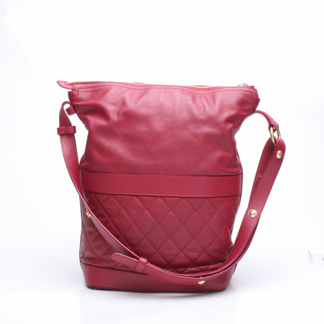 Chanel Red Hobo Shoulder Bag