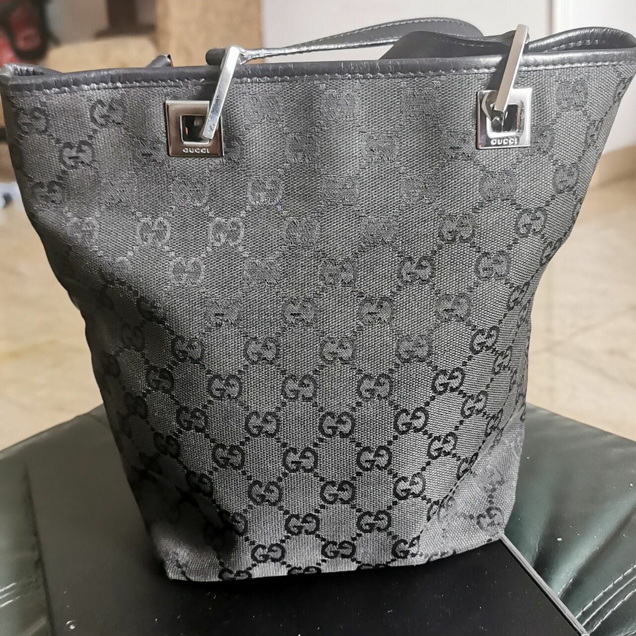 Gucci Black Geometric Tote Bag