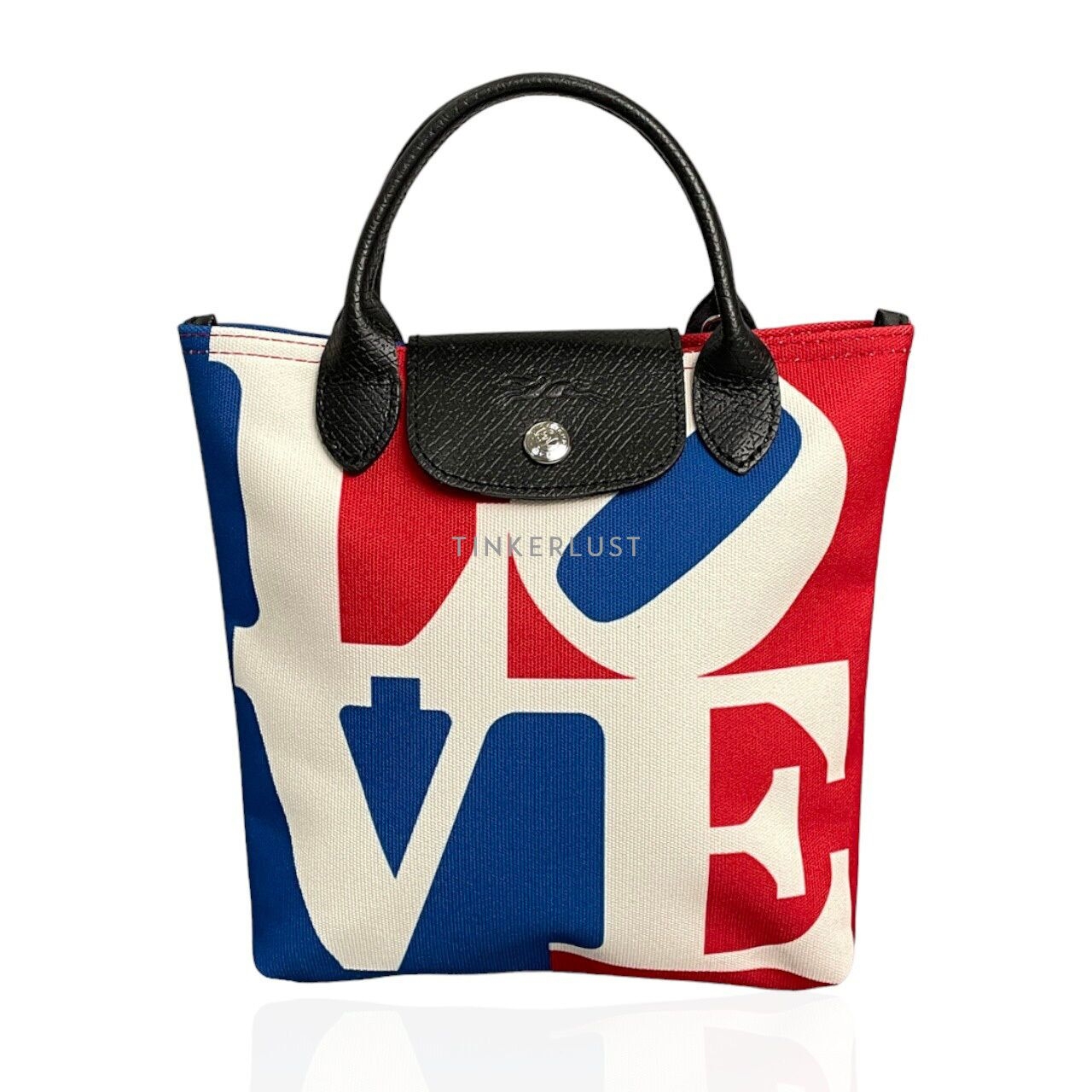 Longchamp x Robert Indiana White Multi Satchel