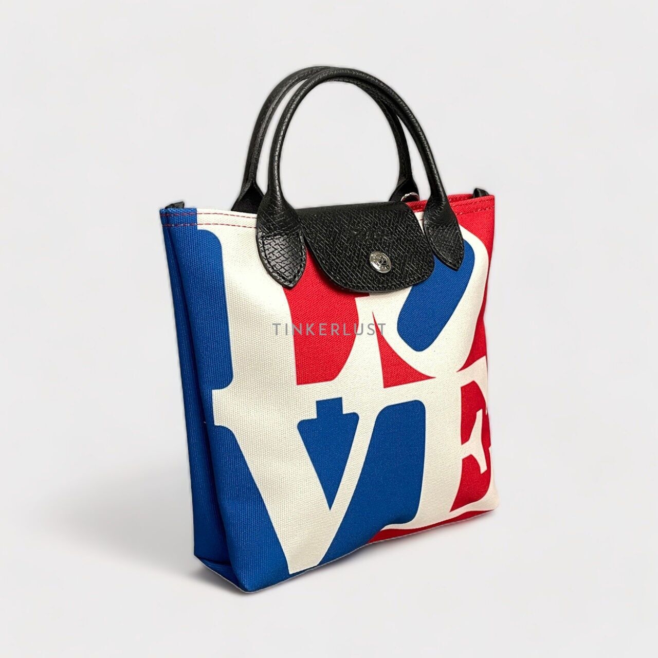 Longchamp x Robert Indiana White Multi Satchel