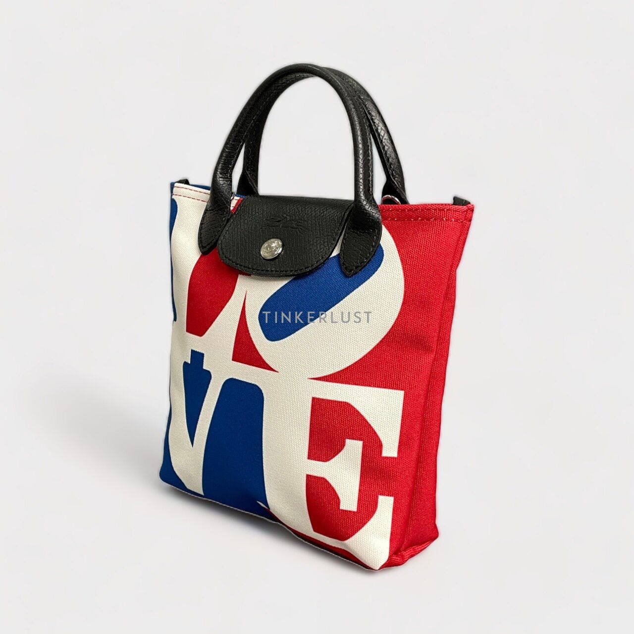 Longchamp x Robert Indiana White Multi Satchel