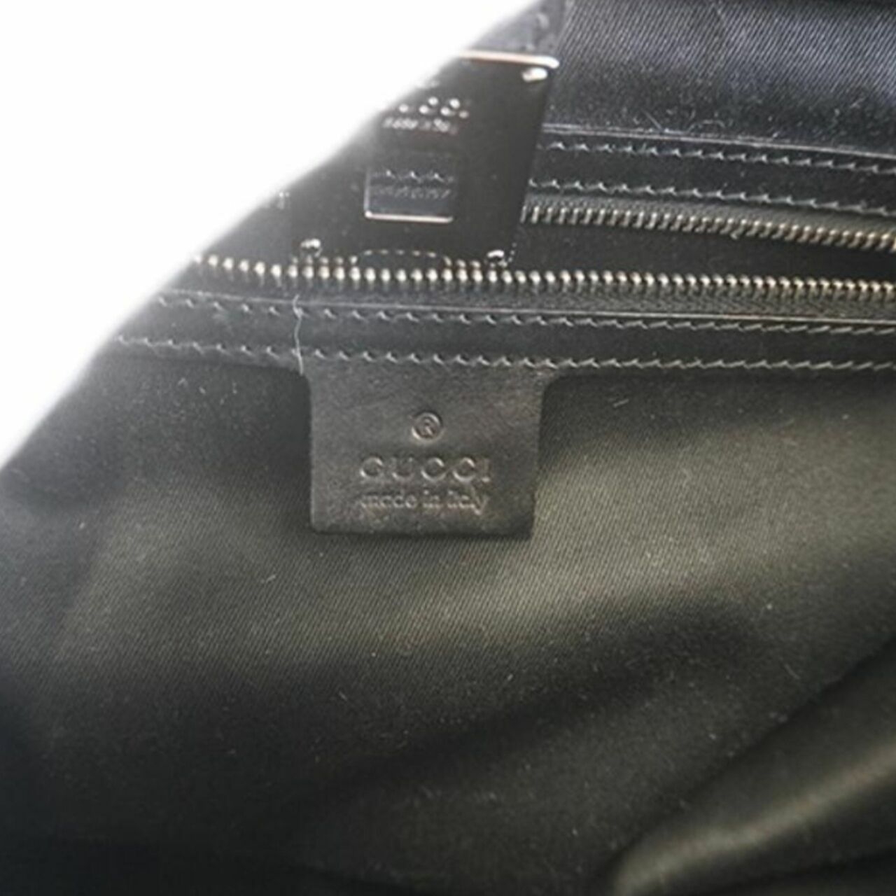 Gucci Black Monogram Bamboo Bullet