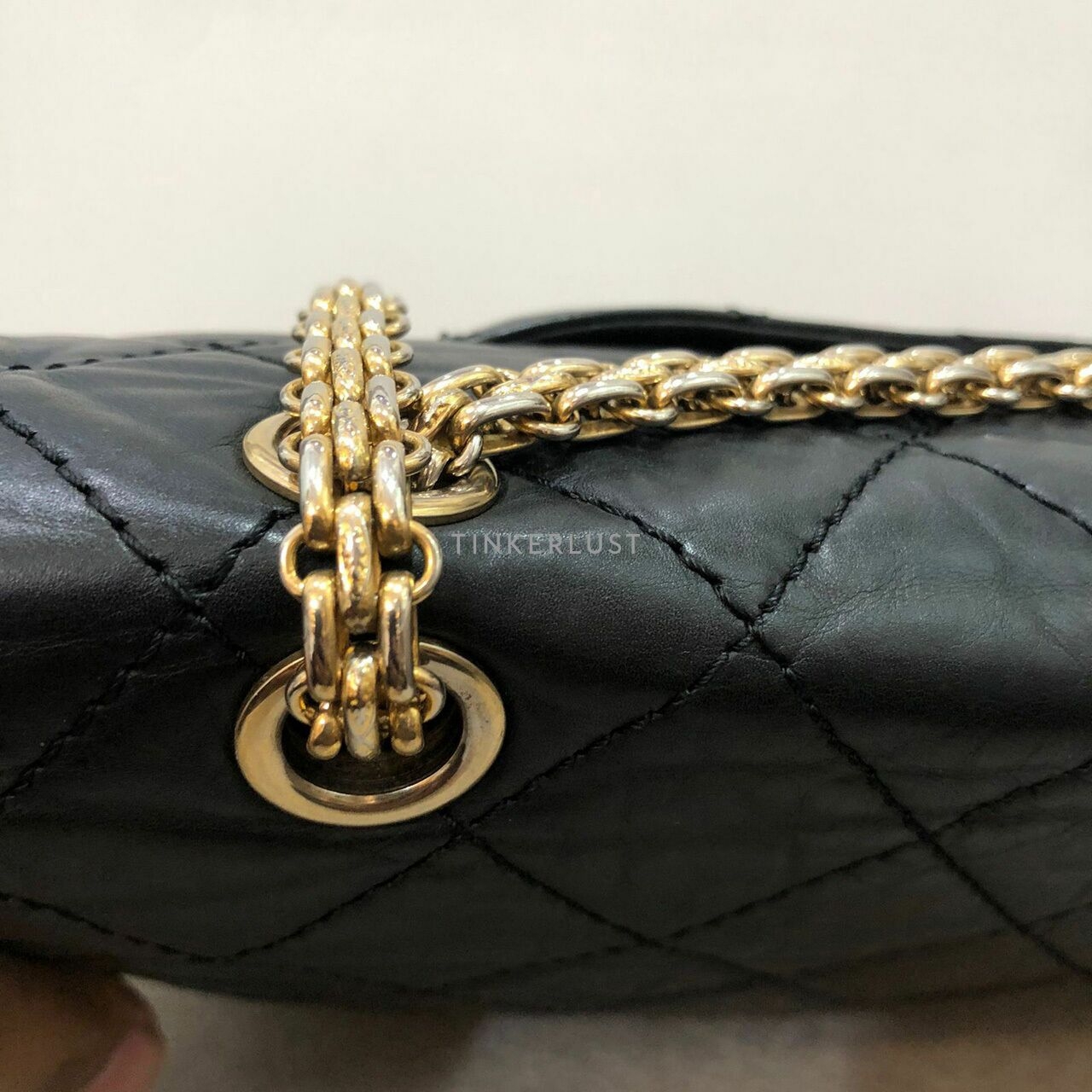 Chanel Reissue Black Calfskin GHW # 12 Shoulder Bag