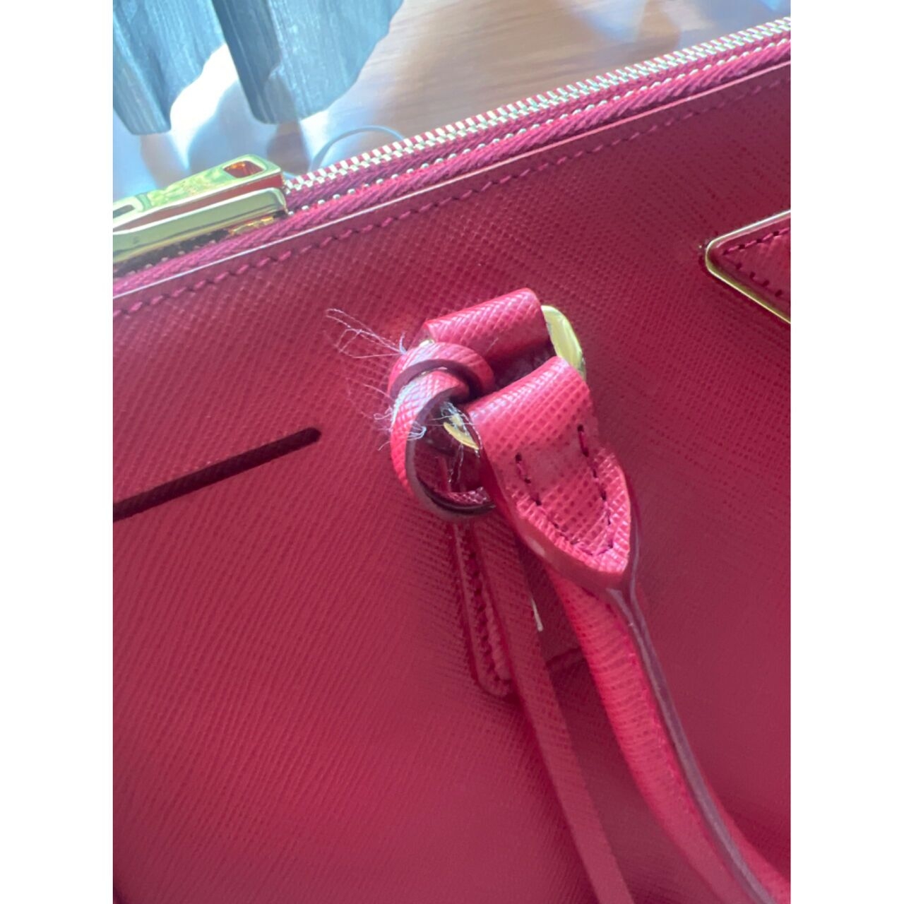 Prada Saffiano Double Zipper Medium Handbag