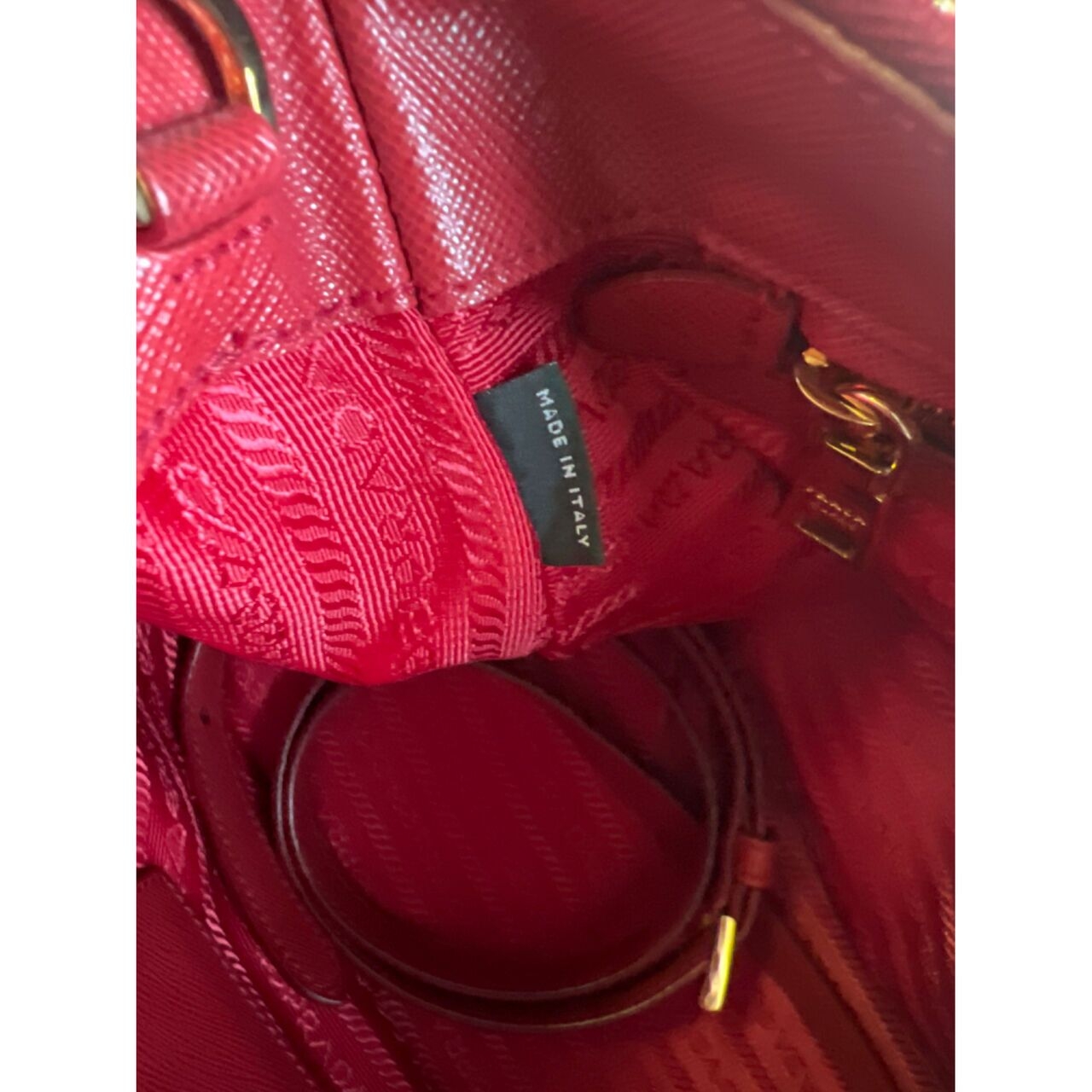 Prada Saffiano Double Zipper Medium Handbag