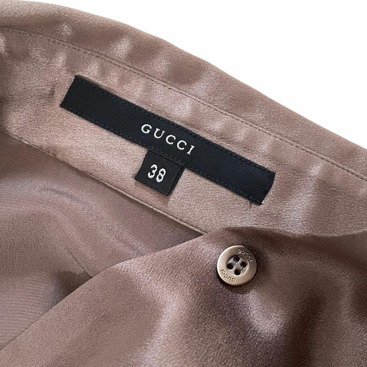 Gucci Brown Silk Shirt