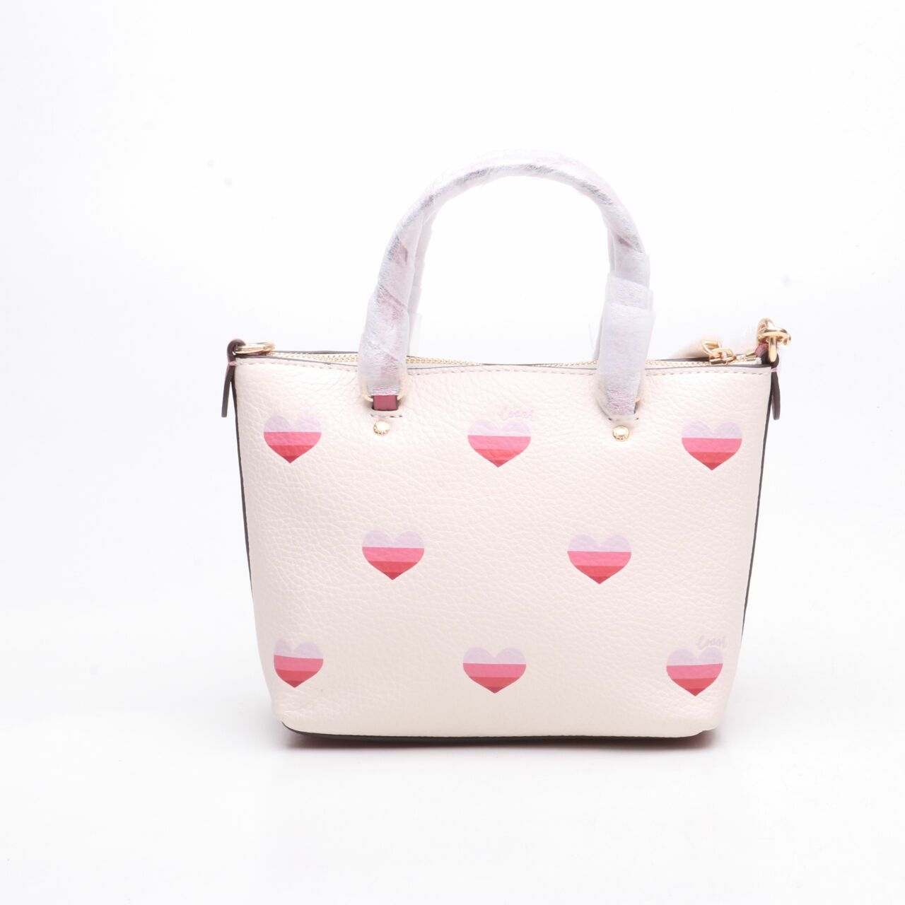 Coach CA793 Mini Gallery Chalk Heart Print Satchel