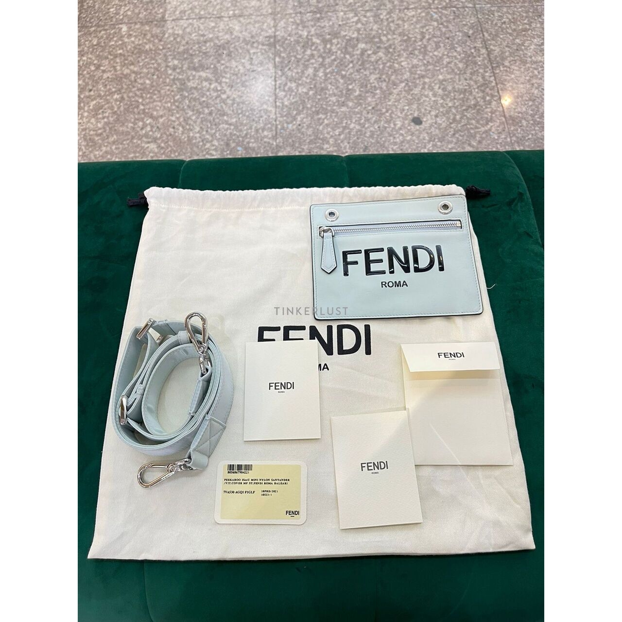 Fendi Mini I See U Nylon Light Blue 2021 Satchel