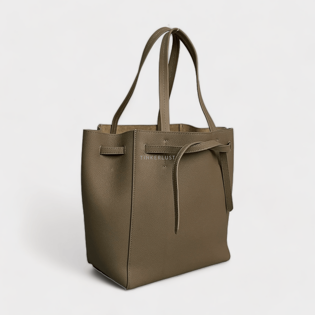 Celine Cabas Phantom Medium Taupe Grained Calfskin Tote Bag