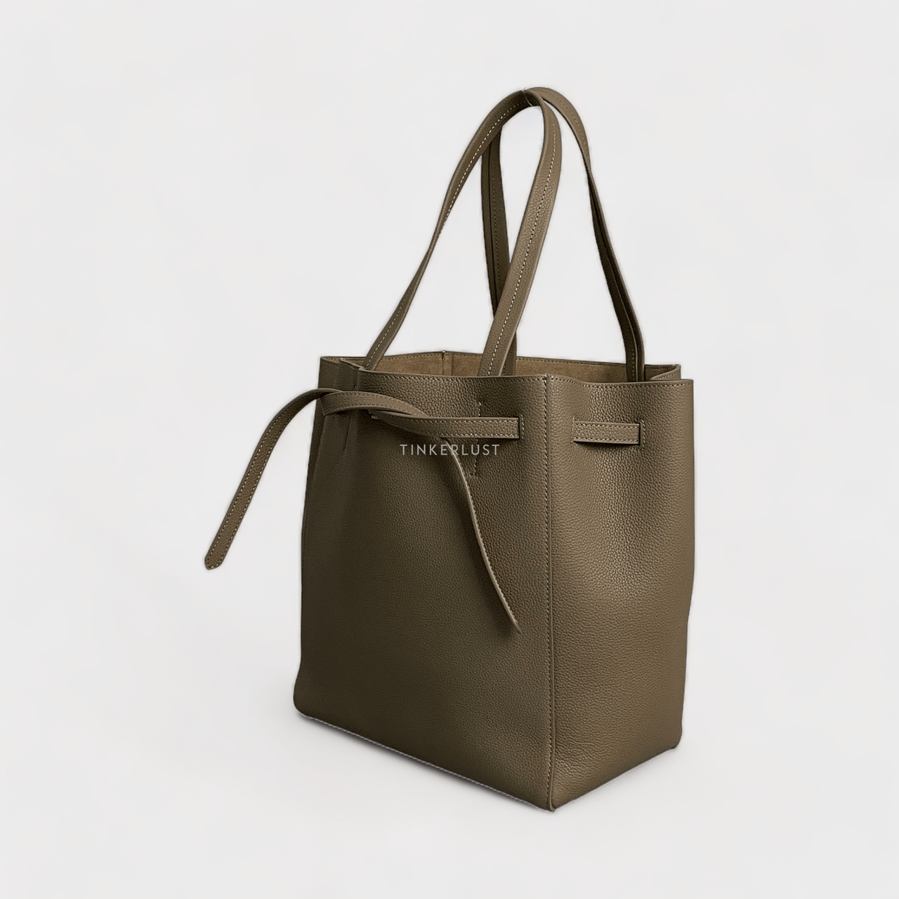 Celine Cabas Phantom Medium Taupe Grained Calfskin Tote Bag