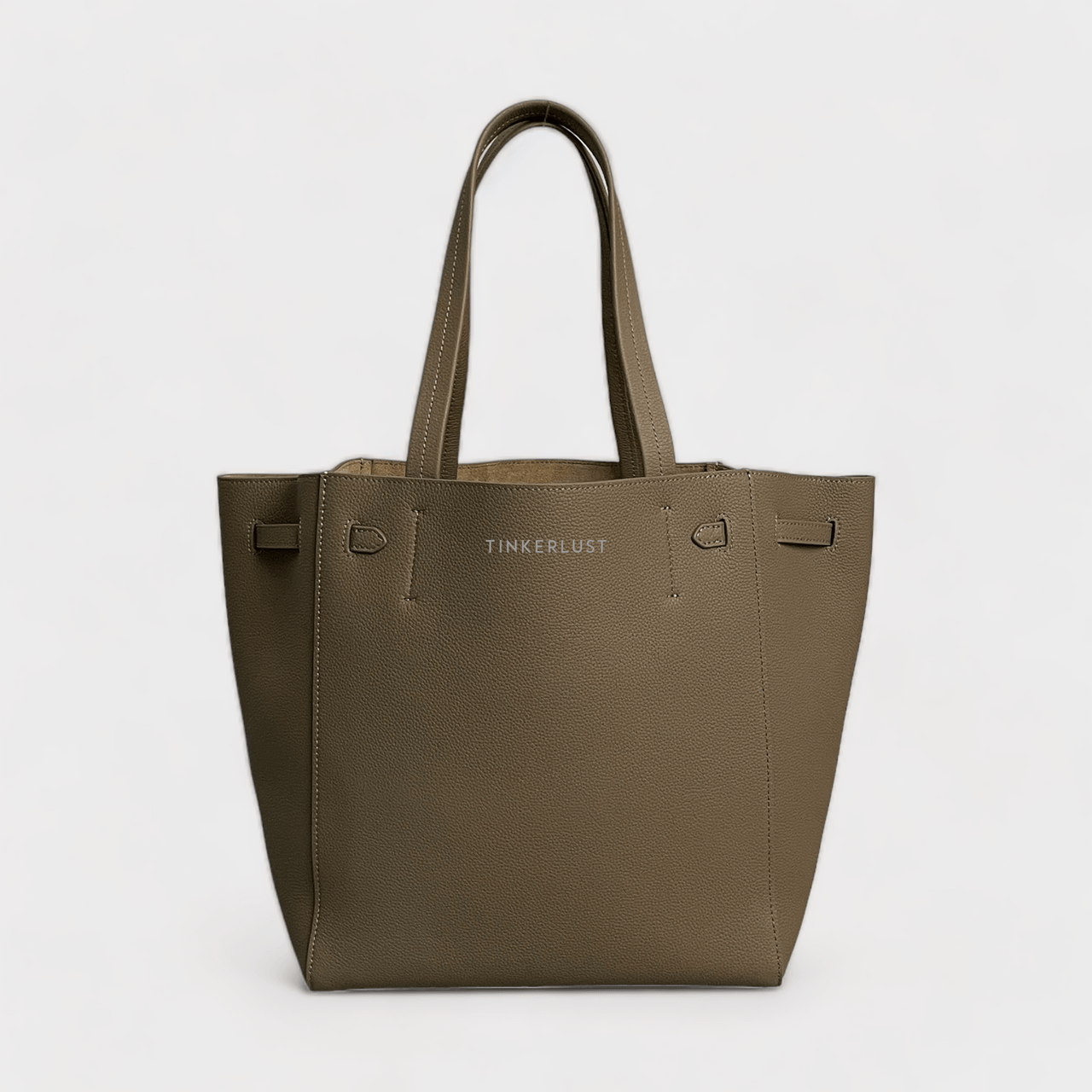 Celine Cabas Phantom Medium Taupe Grained Calfskin Tote Bag