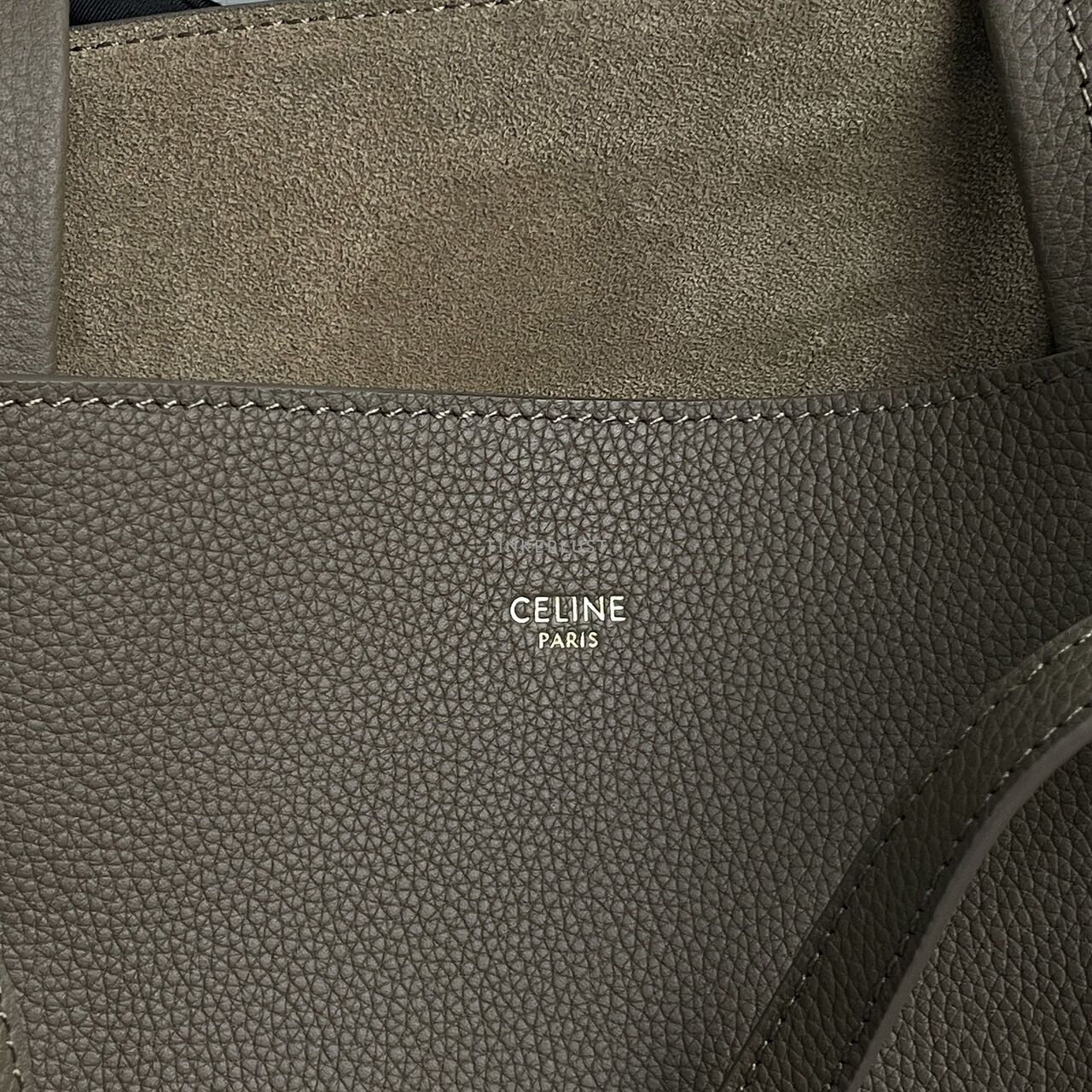 Celine Cabas Phantom Medium Taupe Grained Calfskin Tote Bag