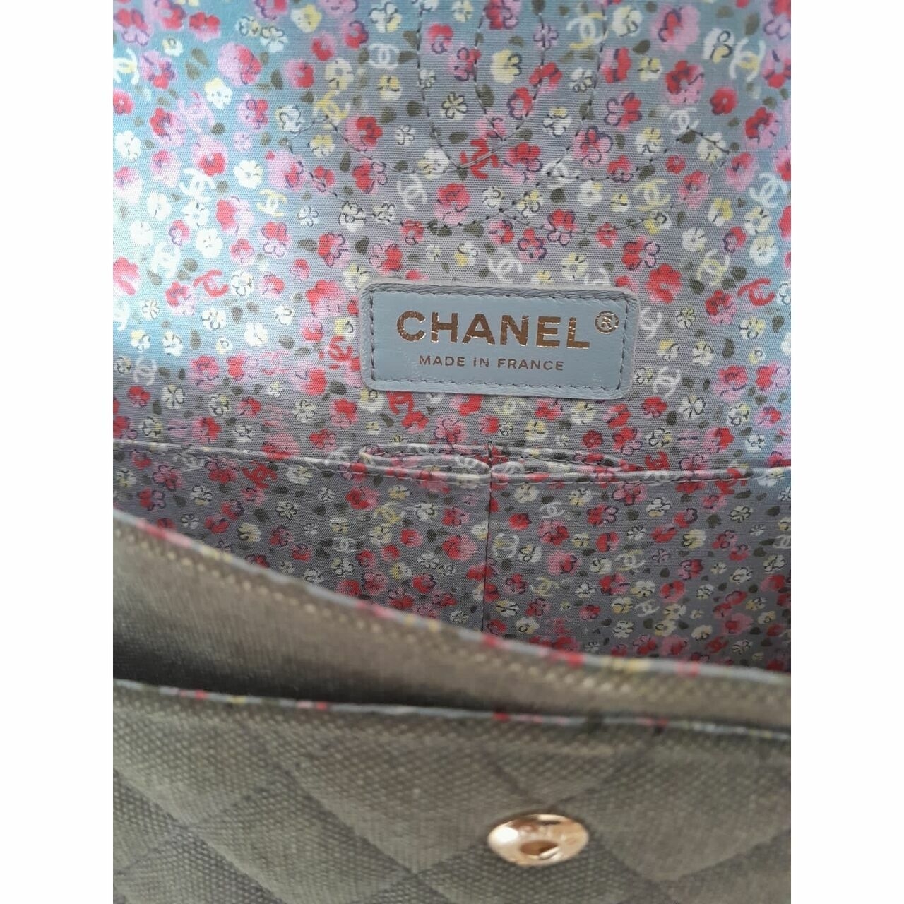  Chanel Toile Quilted Medium Cuba Double Flap Khaki