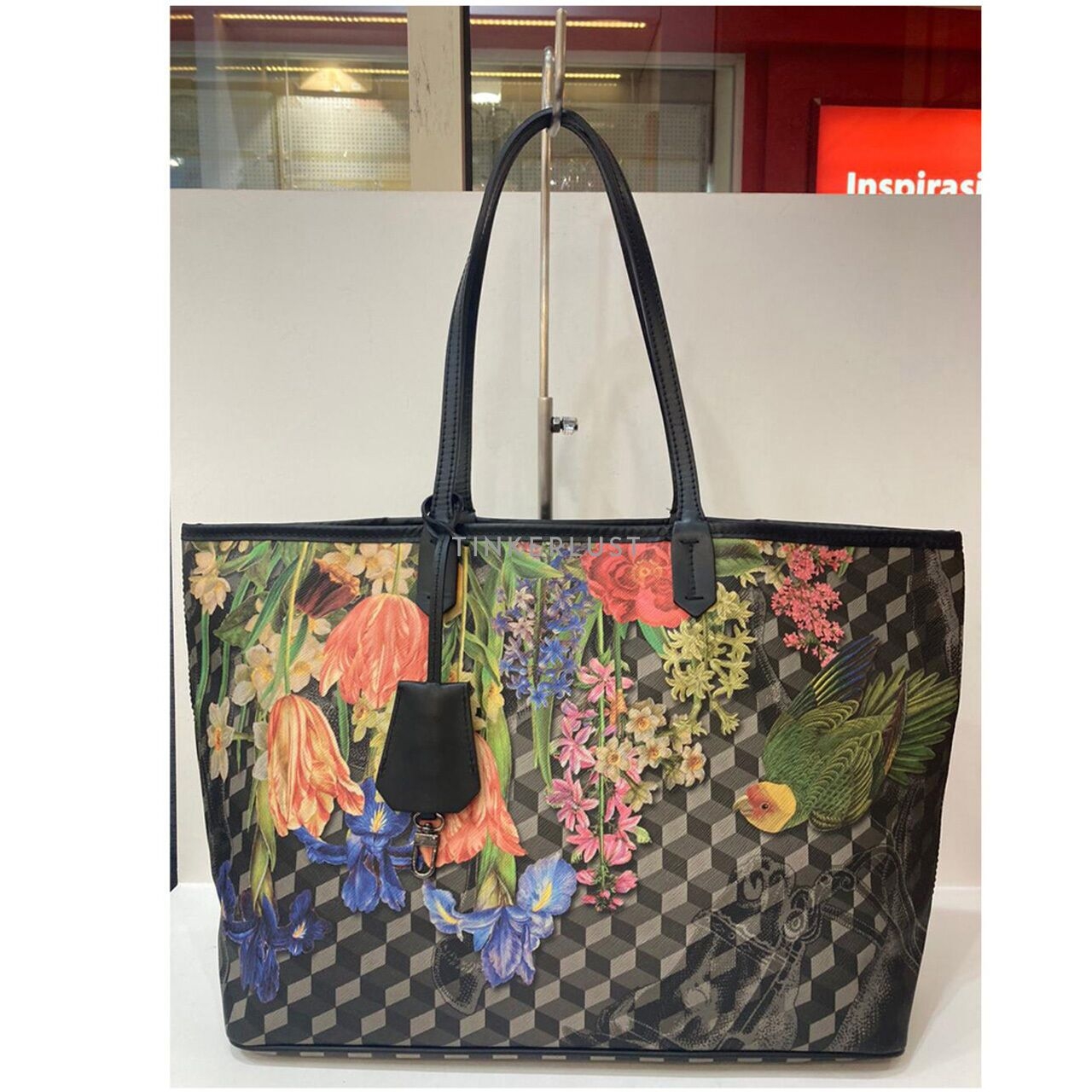 Loup Noir Floral Tote Bag