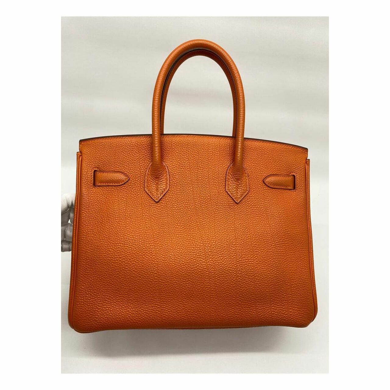 Hermes Birkin 30 Orange Togo Phw #I Hand Bag