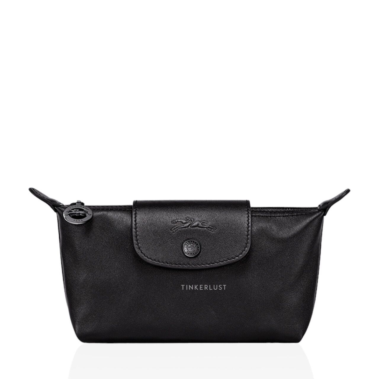 Longchamp Le Pliage Xtra Pouch in Black Leather