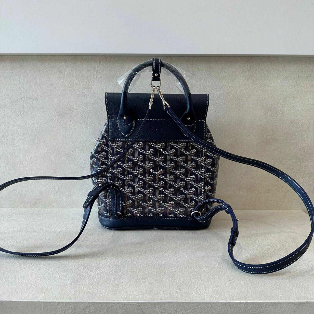 Goyard Mini Alpin Backpack Navy