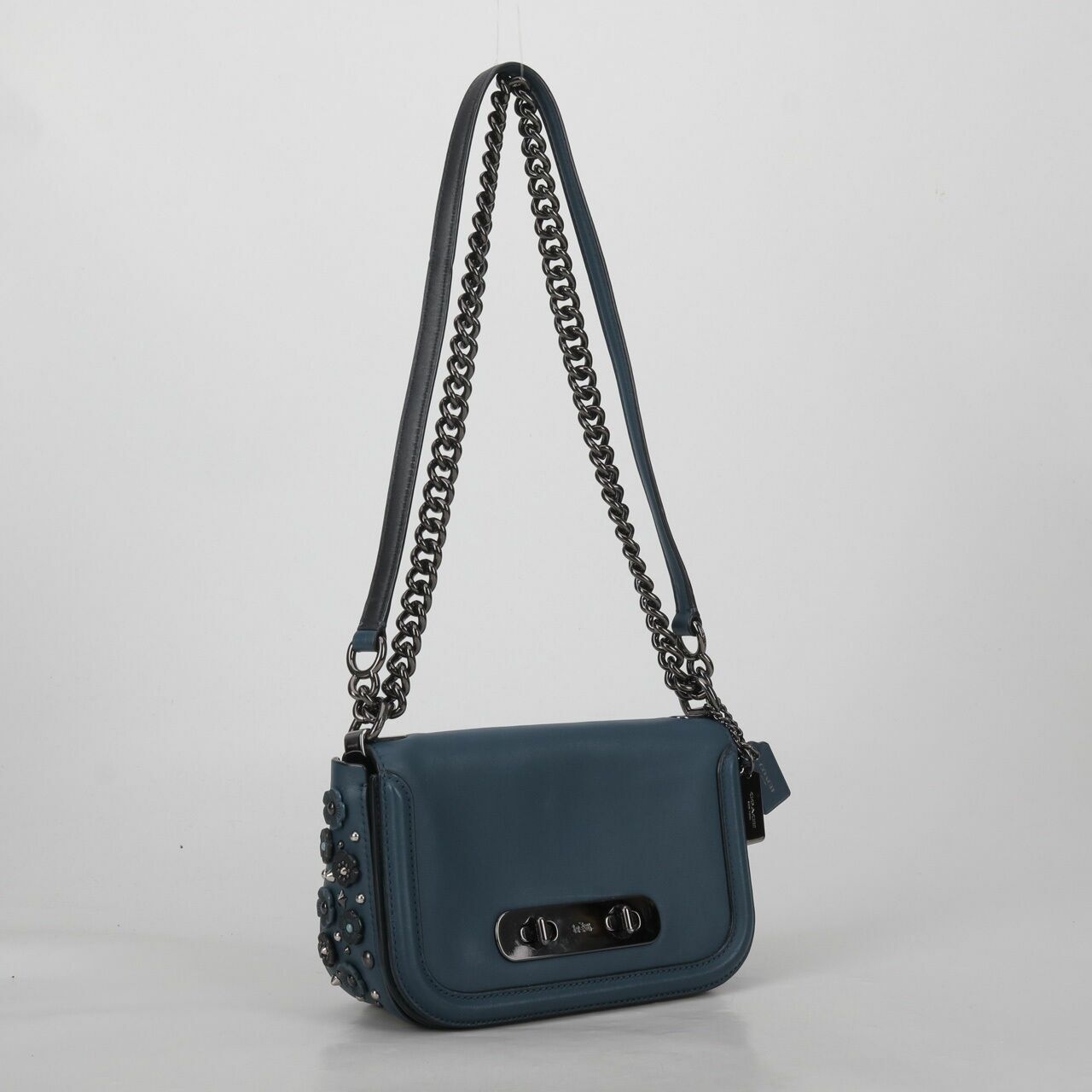 Coach 59087 Swagger Willow Blue Shoulder Bag