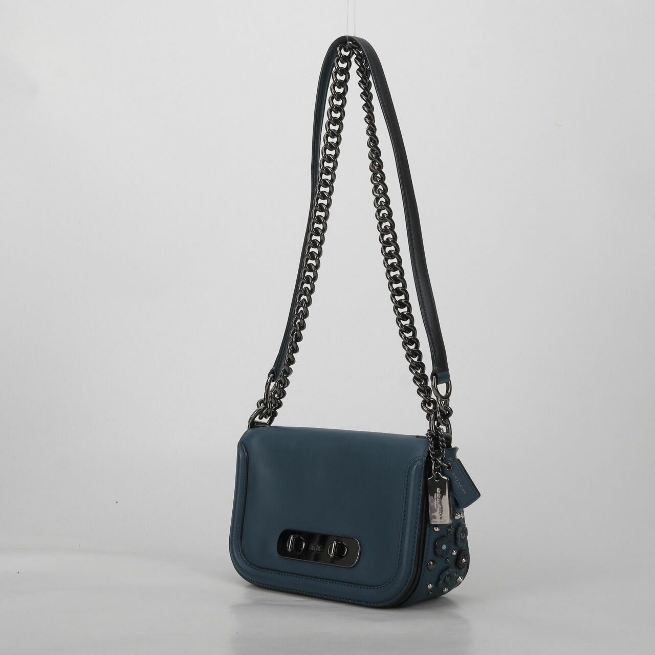 Coach 59087 Swagger Willow Blue Shoulder Bag