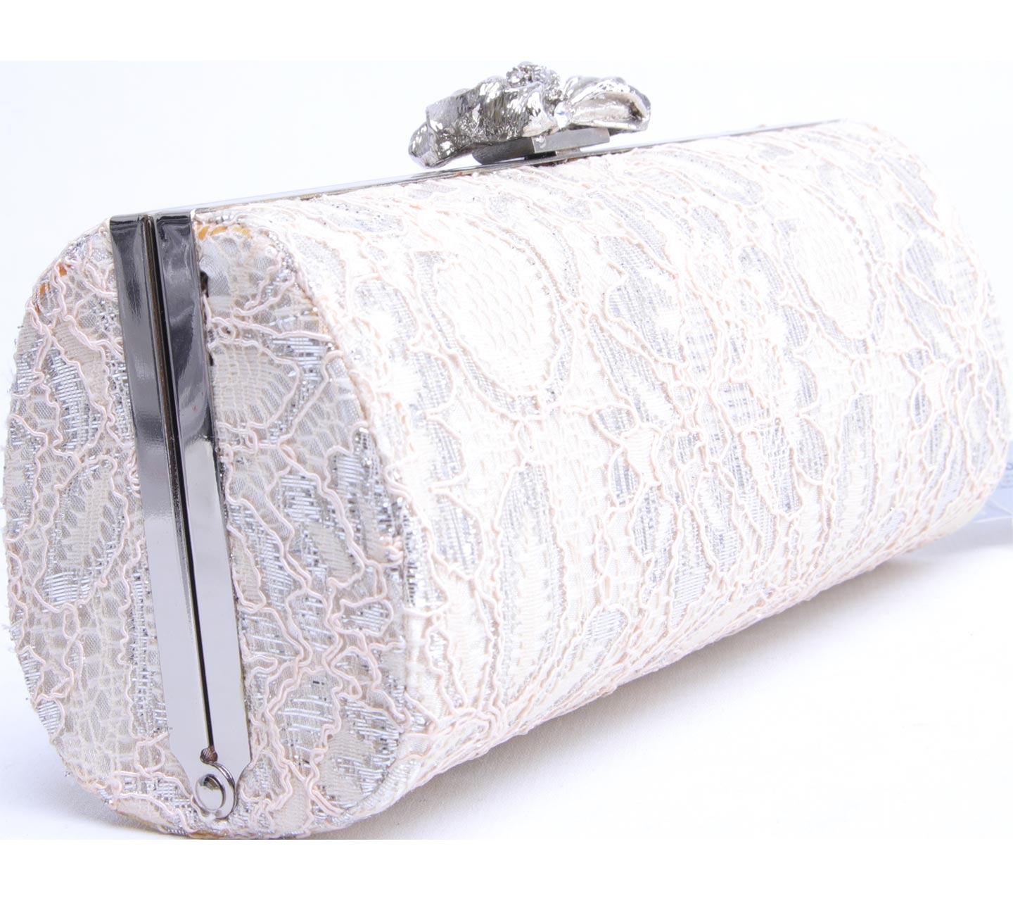 Forever New Cream Lace Clutch